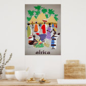 Africa Art Deco Vintage Poster (Küche)