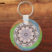 Africa Asia traditional edgy pattern Schlüsselanhänger (Vorderseite)