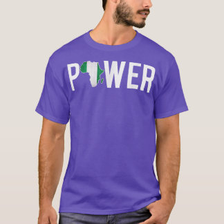 Africa Black African Power Nigeria Map T-Shirt