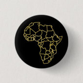 Africa Black Gold Glitzer Button Button (Vorderseite)