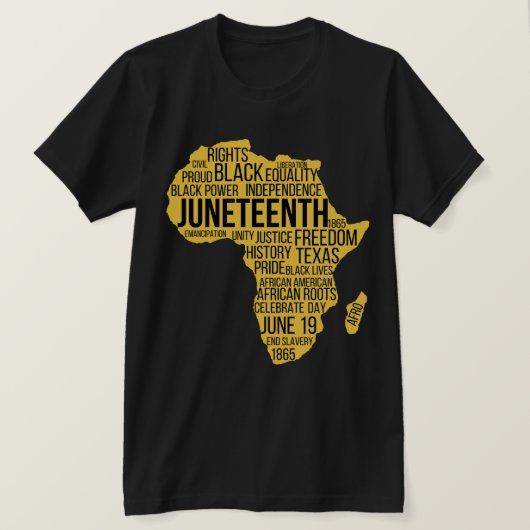 Africa Black History Black Lives Matter Juneteste T-Shirt (Design vorne)