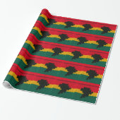 Africa Black Red Gold Green Artisan Crochet Print Geschenkpapier (Ungerollt)