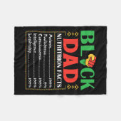 Africa Black Vater Nutrition Facts Melanin Conscie Fleecedecke (Vorderseite (Horizontal))
