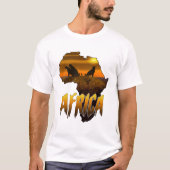 Africa Cheetahs Sunset Silhouette T-Shirt (Vorderseite)