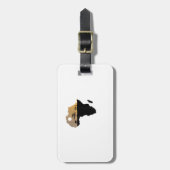 Africa Continent Safari Gepäckanhänger (Vorderseite vertikal)