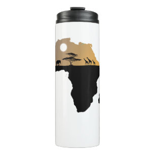 Africa Continent Safari Thermosbecher