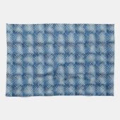 Africa Denim Indigo Mudcloth Muster 1 Geschirrtuch (Horizontal)