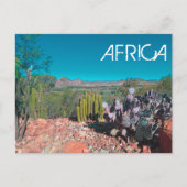 Africa Desert Landscape Nature Cactus Pflanze Postkarte (Vorderseite)