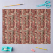 Africa Dogon Mali Ethnic Tribal Watercolor Muster Seidenpapier (Basteln)