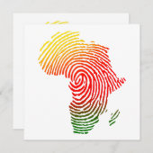Africa Finger Print, Black History, Equal Rights, Einladung (Vorne/Hinten)