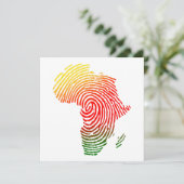 Africa Finger Print, Black History, Equal Rights, Einladung (Stehend Vorderseite)