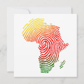 Africa Finger Print, Black History, Equal Rights, Einladung (Rückseite)