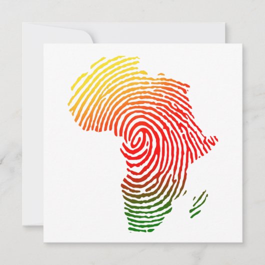 Africa Finger Print, Black History, Equal Rights, Einladung (Vorderseite)