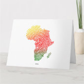 Africa Finger Print, Black History, Equal Rights, Karte (Rückseite)