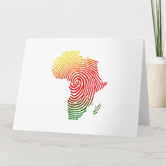 Africa Finger Print, Black History, Equal Rights, Karte (Vorderseite)