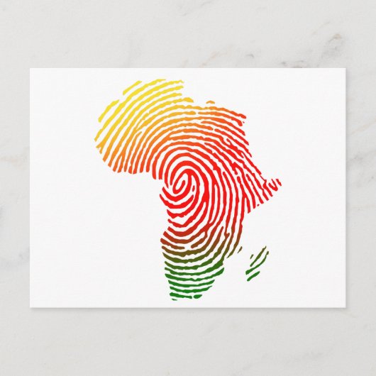 Africa Finger Print, Black History, Equal Rights, Postkarte (Vorderseite)