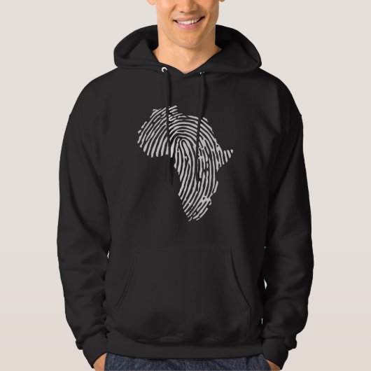 Africa Finger Print, Black Power, African Hoodie (Vorderseite)