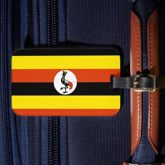 Africa: Flag of Uganda, Gepäckanhänger (Vorderseite Insitu 4)