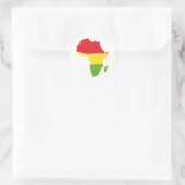 Africa-Form-Flagge Runder Aufkleber (Tasche)