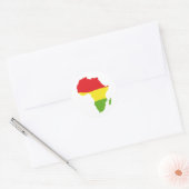 Africa-Form-Flagge Runder Aufkleber (Umschlag)