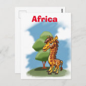 Africa Giraffe Postkarte (Vorne/Hinten)