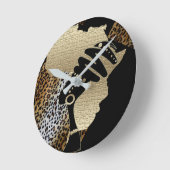 Africa In Gold, A Logo Runde Wanduhr (Winkel)