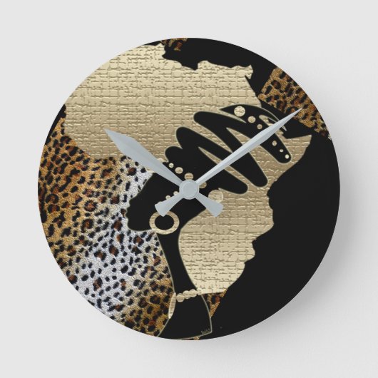 Africa In Gold, A Logo Runde Wanduhr (Vorderseite)