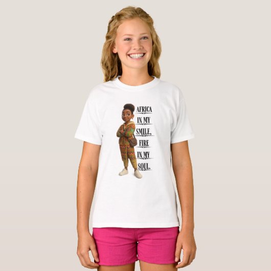 Africa In My Smile Fire In My Soul T-Shirt (Vorne ganz)