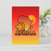 Africa Invitations Einladung (Stehend Vorderseite)