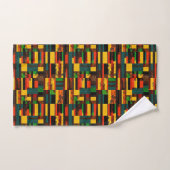 Africa Kente Ghana, Elfenbeinküste Stammesmuster 1 Badhandtuch Set (Handtuch)