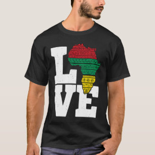 Africa LIEBE African Kente Black History Monster J T-Shirt