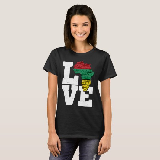 Africa LOVE African Kente Black History Month boys T-Shirt (Vorne ganz)