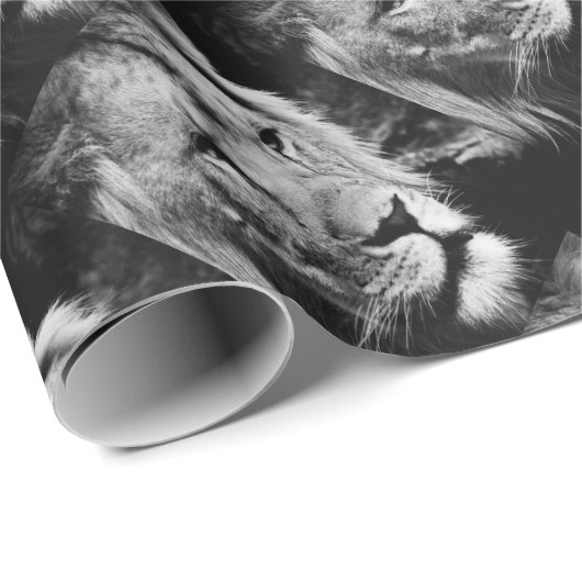 Africa-Löwe-Makro Geschenkpapier (Rolleneckpunkt)