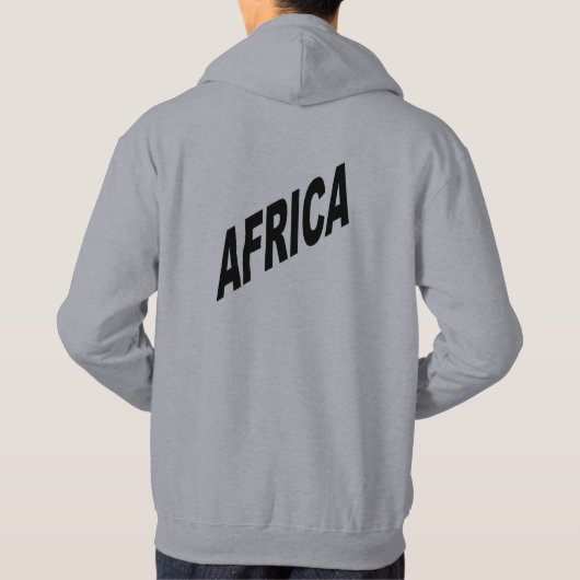 AFRICA-Mann-Kapuzenpullover Hoodie (Rückseite)