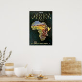 Africa Map Art African Print Pan Am Travel Poster (Küche)
