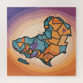 Africa Map Art Puzzle (Horizontal)