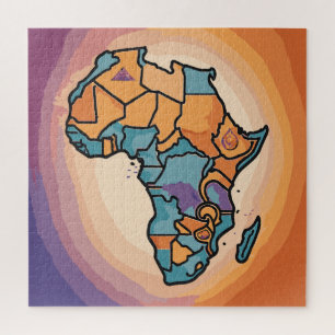 Africa Map Art Puzzle