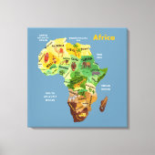 Africa Map Artwork Canvas Print Leinwanddruck (Vorderseite)