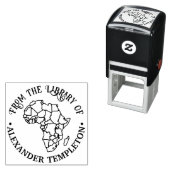 Africa Map/ Countries "From the Library of" name Permastempel (Beispiel)