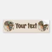 Africa Map Decorative Tribal Elements Pattern Autoaufkleber (Vorne)