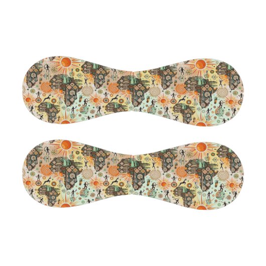 Africa Map Decorative Tribal Elements Pattern Baseball (Paneele)