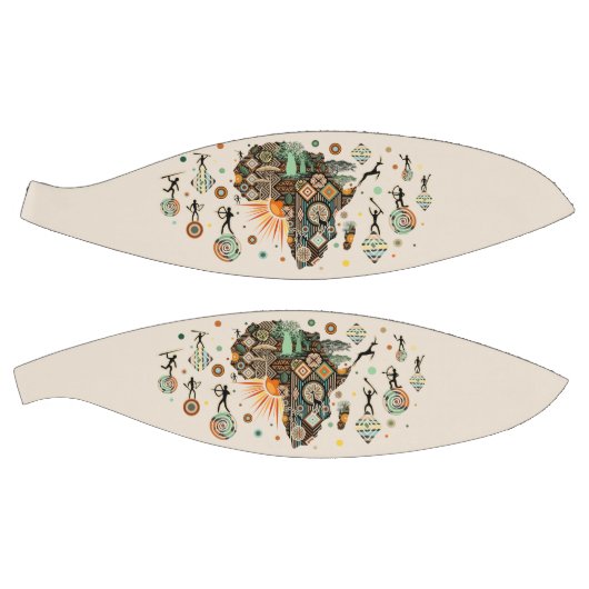 Africa Map Decorative Tribal Elements Pattern Basketball (Panele)