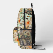 Africa Map Decorative Tribal Elements Pattern Bedruckter Rucksack (Rechts)