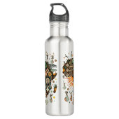 Africa Map Decorative Tribal Elements Pattern Edelstahlflasche (Rückseite)