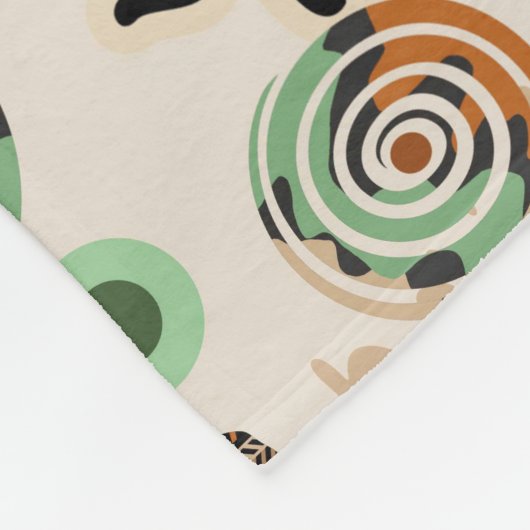 Africa Map Decorative Tribal Elements Pattern Fleecedecke (Ecke)