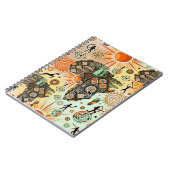 Africa Map Decorative Tribal Elements Pattern Notizblock (Linke Seite)