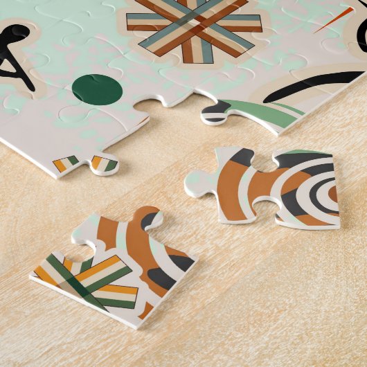 Africa Map Decorative Tribal Elements Pattern Puzzle (Seite)