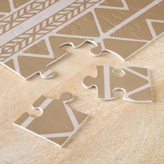 Africa Map Decorative Tribal Elements Pattern Puzzle (Seite)