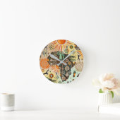 Africa Map Decorative Tribal Elements Pattern Runde Wanduhr (Zuhause)