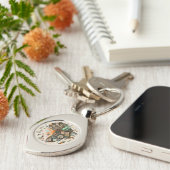 Africa Map Decorative Tribal Elements Pattern Schlüsselanhänger (Seite)